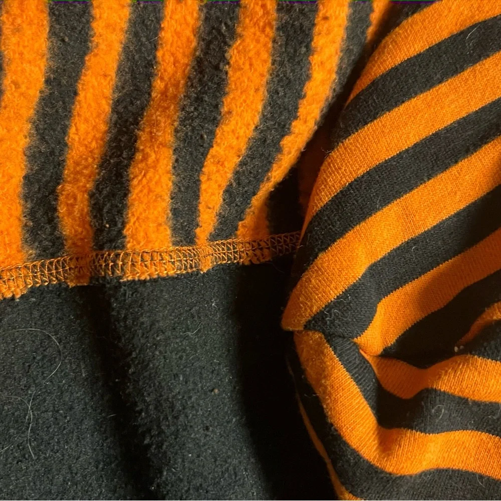 Skelanimals Diego Color Blocked Orange and Black Striped Hoodie - Picture 5 of 9